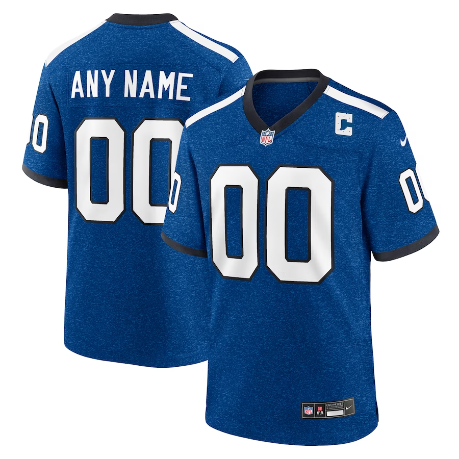 Custom Indianapolis Colts Blue Alternate Game Jersey