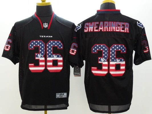 Men's Houston Texans D. J. Swearinger #36 Black Game Jersey