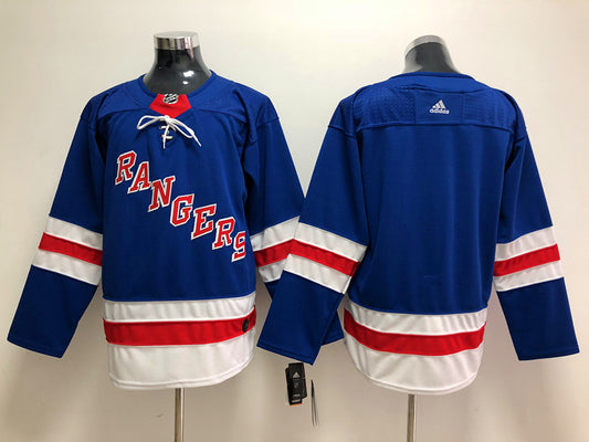 Men's New York Rangers Blue Breakaway Home Blank Jersey