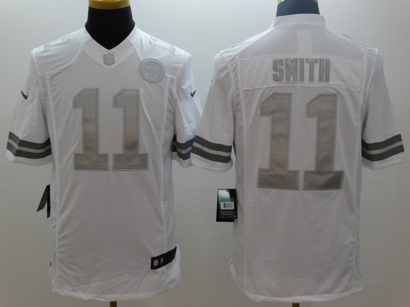 Men's Kansas City Chiefs Alex Smith #11 White Game Jersey