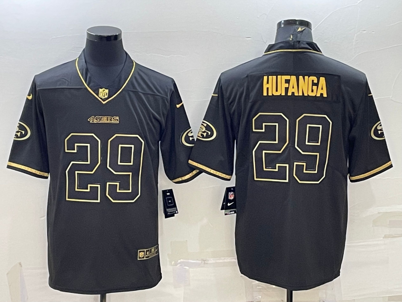 Men's San Francisco 49ers Talanoa Hufanga #29 Black Player Jersey