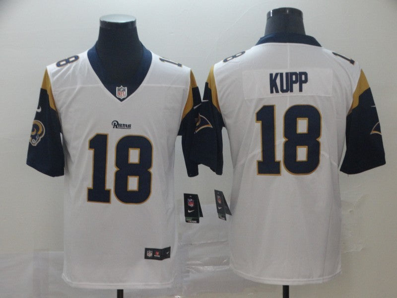 Men's Los Angeles Rams Cooper Kupp #18 White Game Jersey