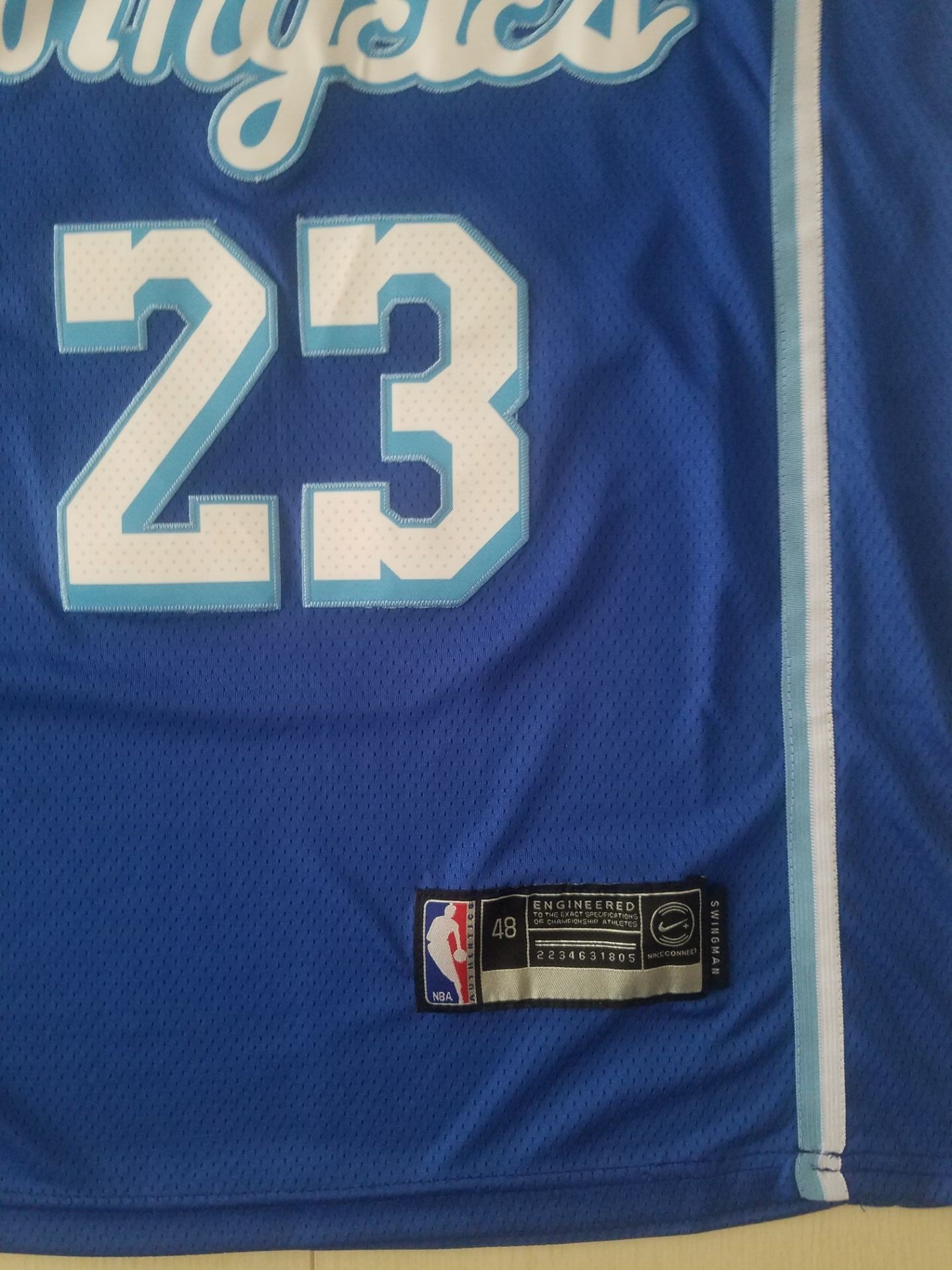 Men's Los Angeles Lakers LeBron James #23 Blue Swingman Jersey