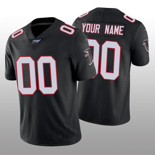 Custom Atlanta Falcons Black Classic Limited 100th Season Jersey Stitched American Football Jerseys