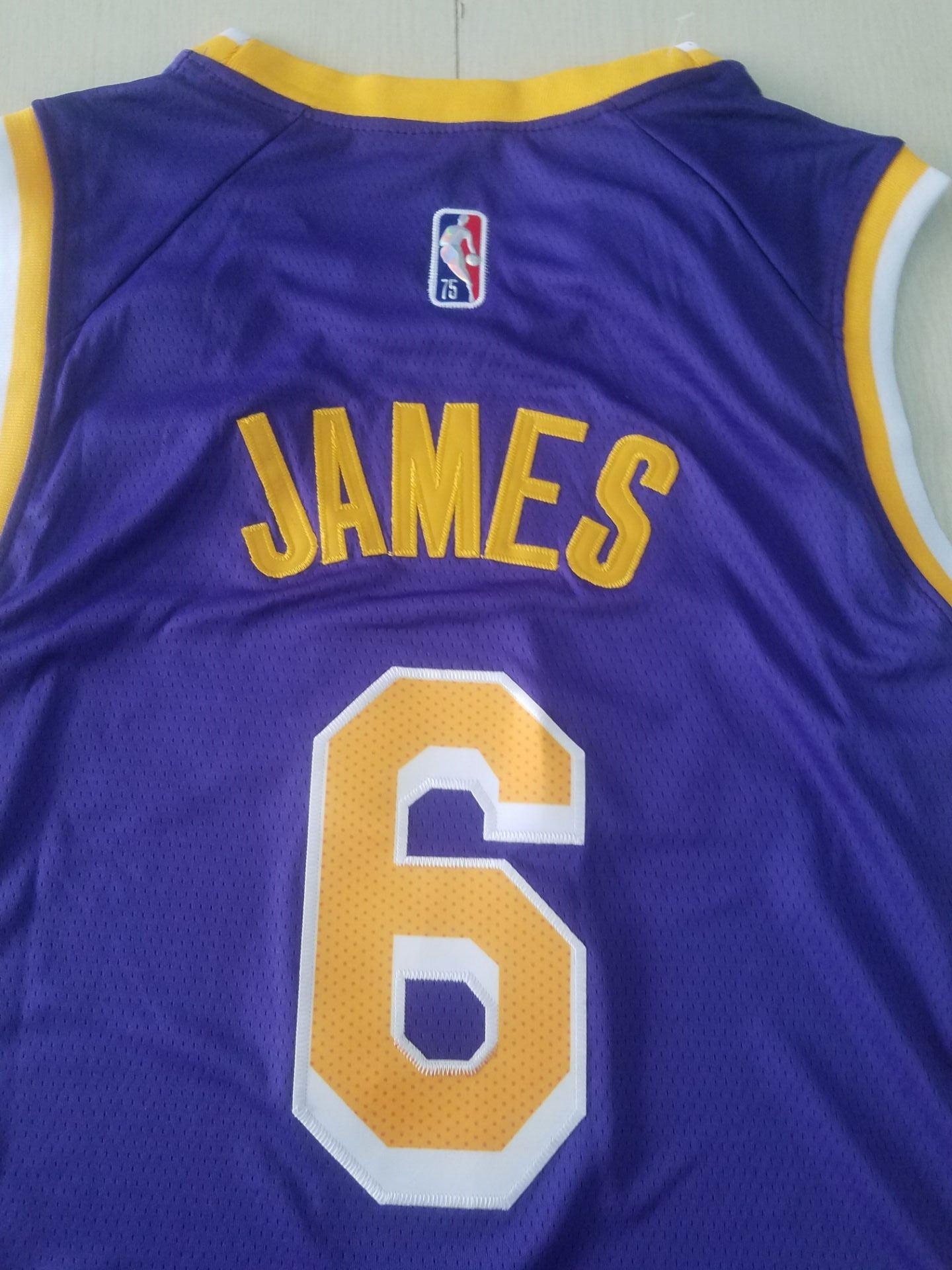 Men's Los Angeles Lakers LeBron James #6 NBA Purple Jersey