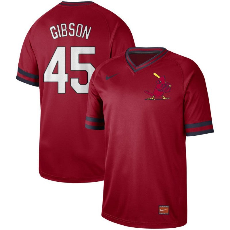 Men's St. Louis Cardinals Bob Gibson #45 Red Replica Baseball Jersey