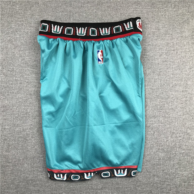 Men's Memphis Grizzlies Turquoise Hardwood Classics Basketball Shorts