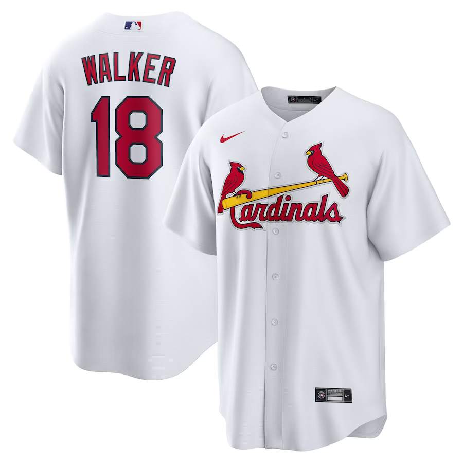 Men's St. Louis Cardinals Jordan Walker #18 White Home Official Replica Player Jersey