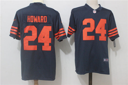 Men's Chicago Bears Jordan Howard #24 Navy Game Jersey