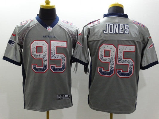 Men's New England Patriots Chandler Jones #95 Gray Game Jersey