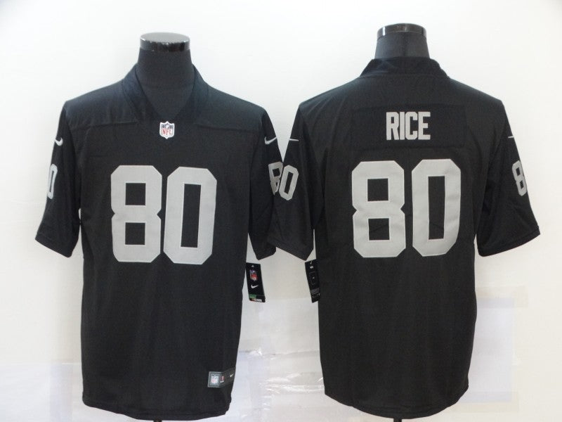 Men's Las Vegas Raiders Jerry Rice #80 Black Game Jersey