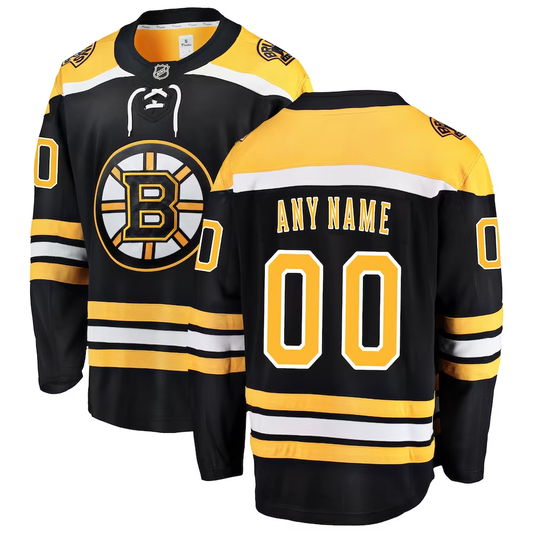 Men's Boston Bruins Fanatics Branded Black Custom Player Jersey