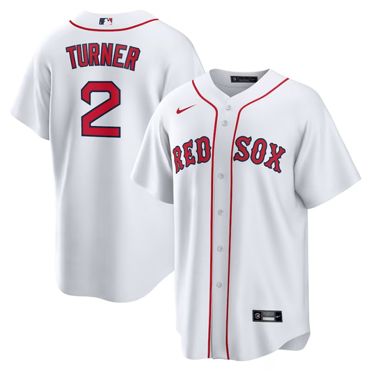 Men's Boston Red Sox Justin Turner #2 White Home Replica Player Jersey