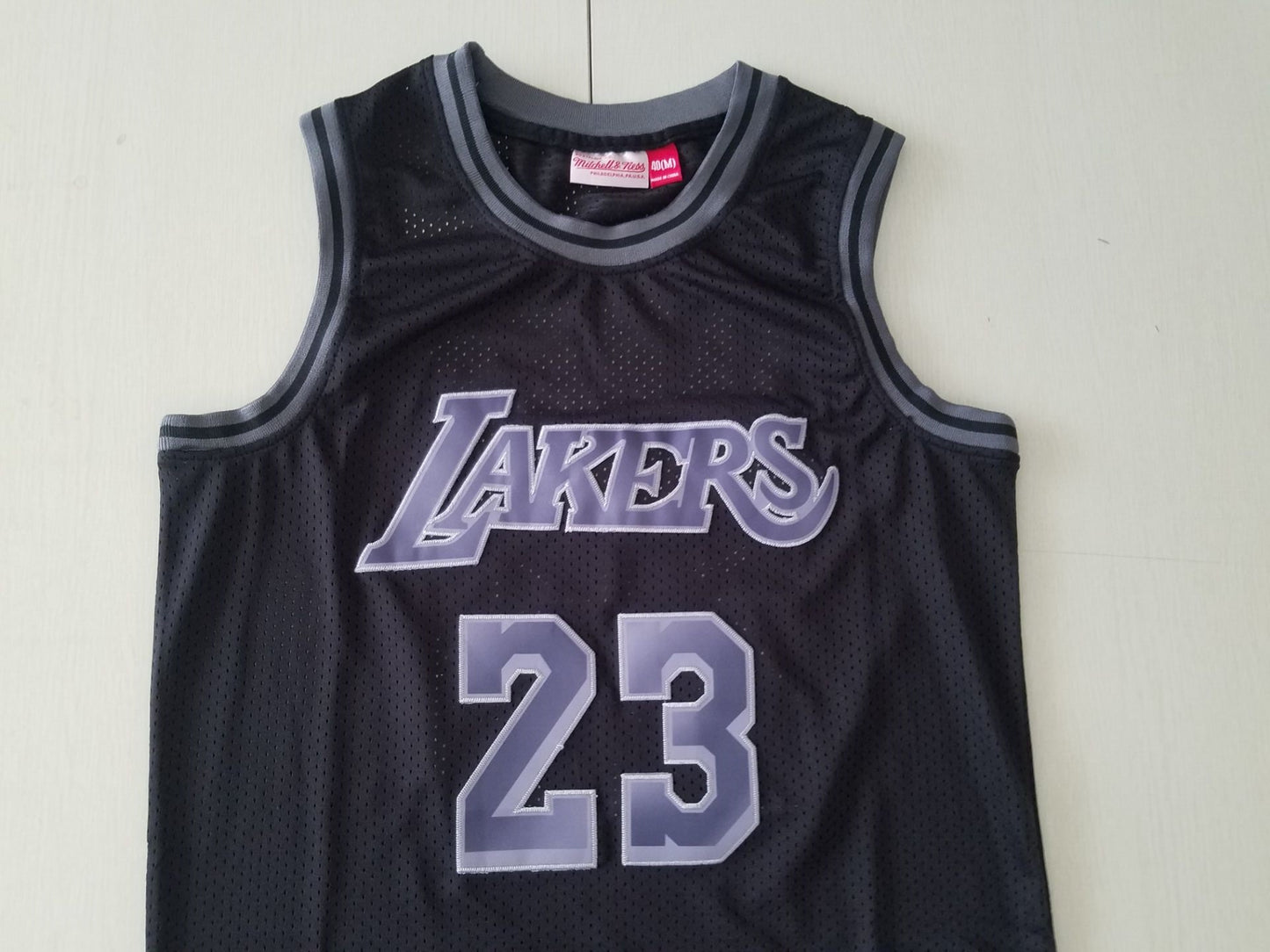 Men's Los Angeles Lakers LeBron James Black Hardwood Classics Swingman Jersey