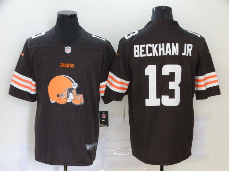 Men's Cleveland Browns Odell Beckham Jr. #13 Brown Authentic Game Jersey