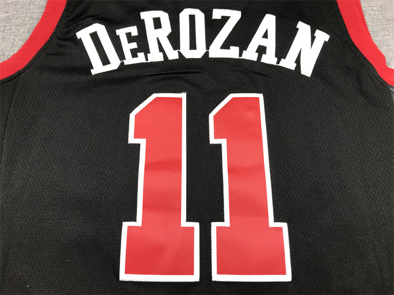 Men's Chicago Bulls DeMar DeRozan #11 Black 2023/24 Swingman Jersey - City Edition