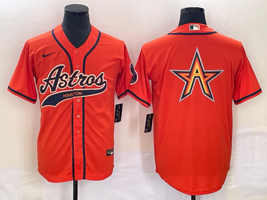 Men's Houston Astros Orange Alternate Replica Jersey Joint Edition