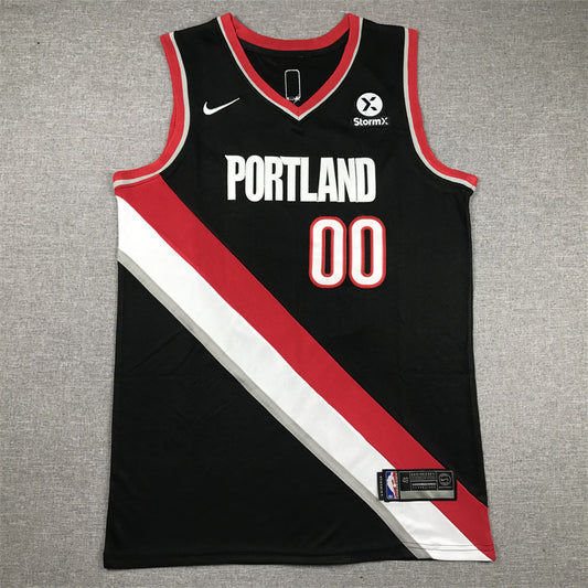 Men's Portland Trail Blazers Carmelo Anthony #00 Black Swingman Fashion Jersey