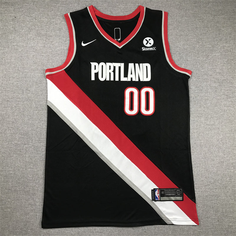 Men's Portland Trail Blazers Scoot Henderson #00 Black 2023 NBA Draft Swingman Jersey - Icon Edition