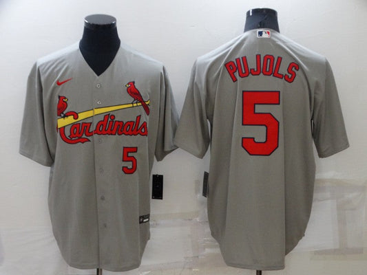 Men's St. Louis Cardinals Albert Pujols #5 Gray Replica Player Jersey