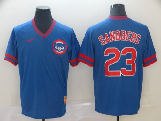 Men's Chicago Cubs Ryne Sandberg #23 Blue Stitched Jersey