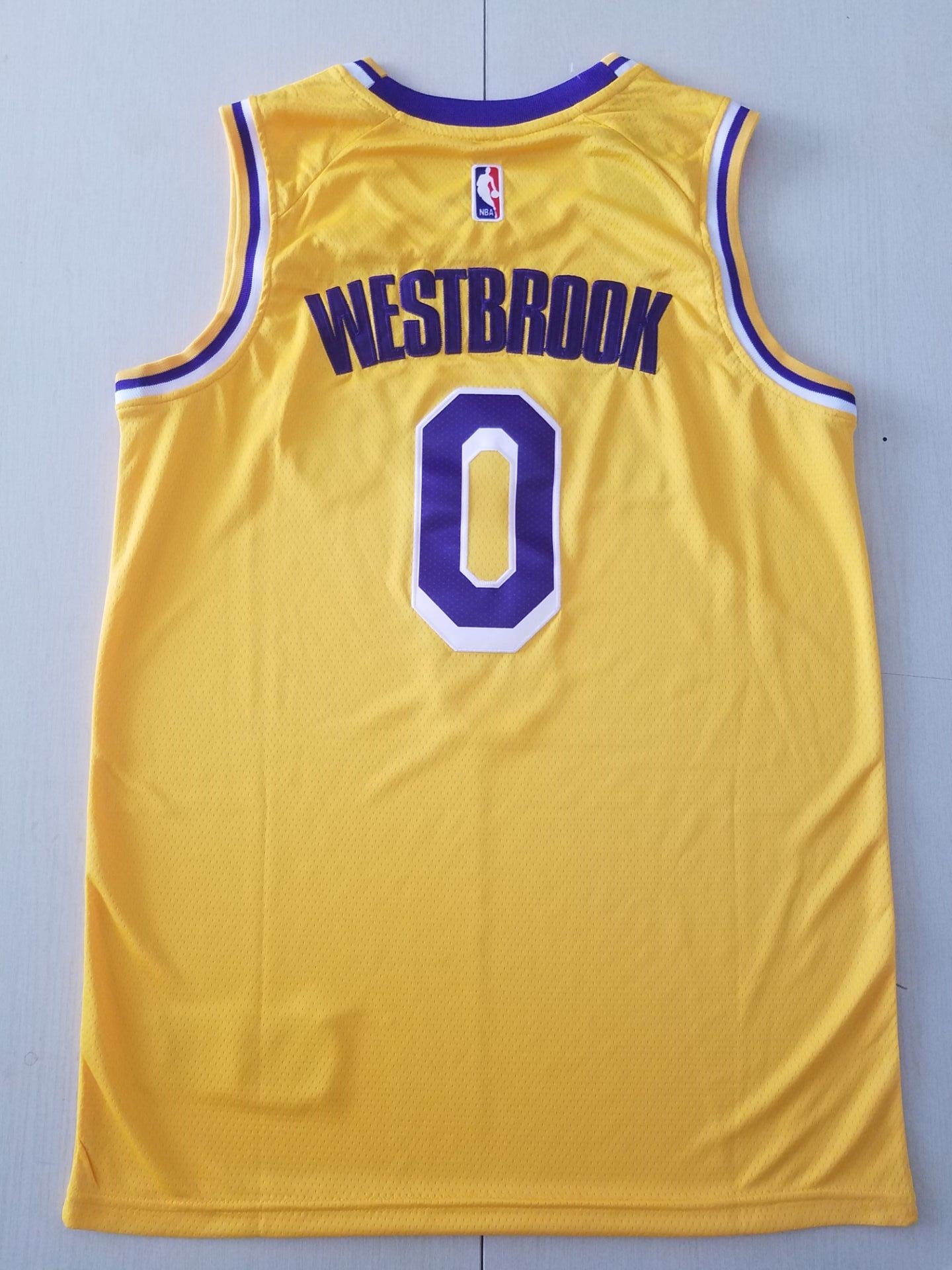 Men's Los Angeles Lakers Russell Westbrook Gold 2020/21 Fast Break Player Jersey