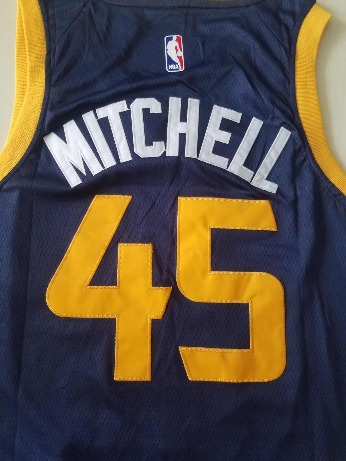 Men's Utah Jazz Donovan Mitchell #45 Navy Replica Swingman Jersey