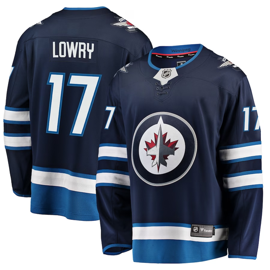 Men's Winnipeg Jets Adam Lowry #17 Navy Player Game Jersey