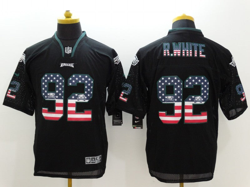 Men's Philadelphia Eagles Reggie White #92 Black Game Jersey