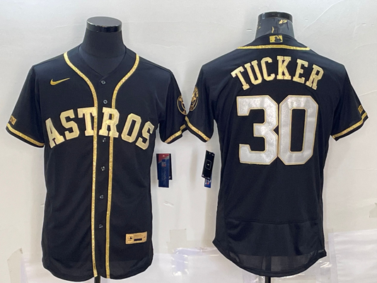 Men's Houston Astros Kyle Tucker #30 Black Replica Player Jersey