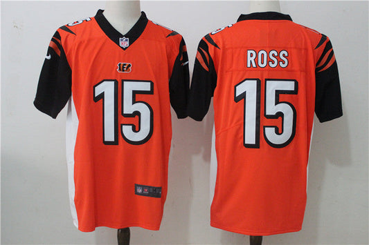 Men's Cincinnati Bengals John Ross #15 Orange Game Jersey