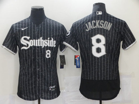 Men's Chicago White Sox Bo Jackson #8 Black Stitched Jersey