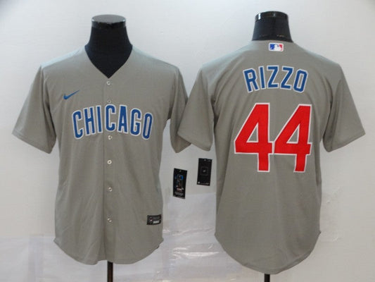 Men's Chicago Cubs Anthony Rizzo #44 Gray Replica Baseball Jersey