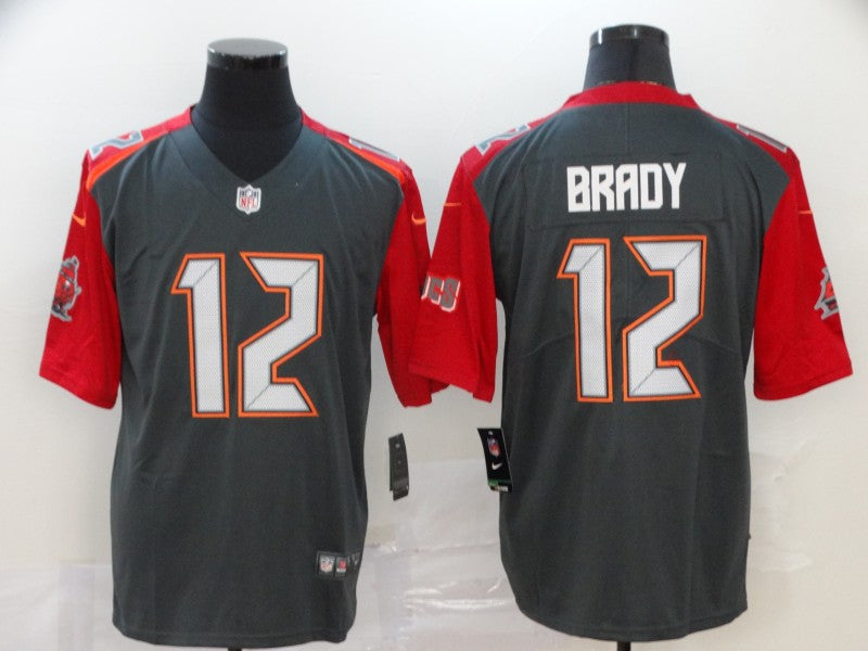 Men's Tampa Bay Buccaneers Tom Brady #12 Gray Game Player Jersey