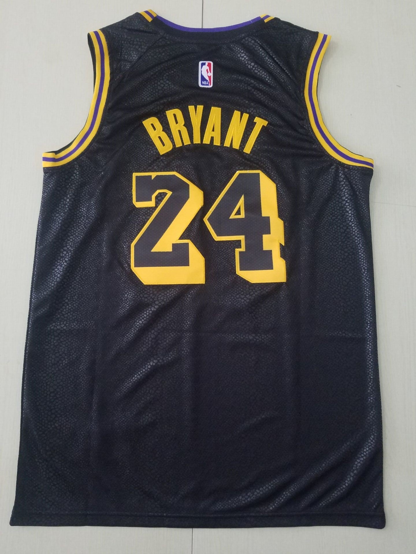 Men's Los Angeles Lakers Kobe Bryant #24 Black City Edition Swingman Jersey