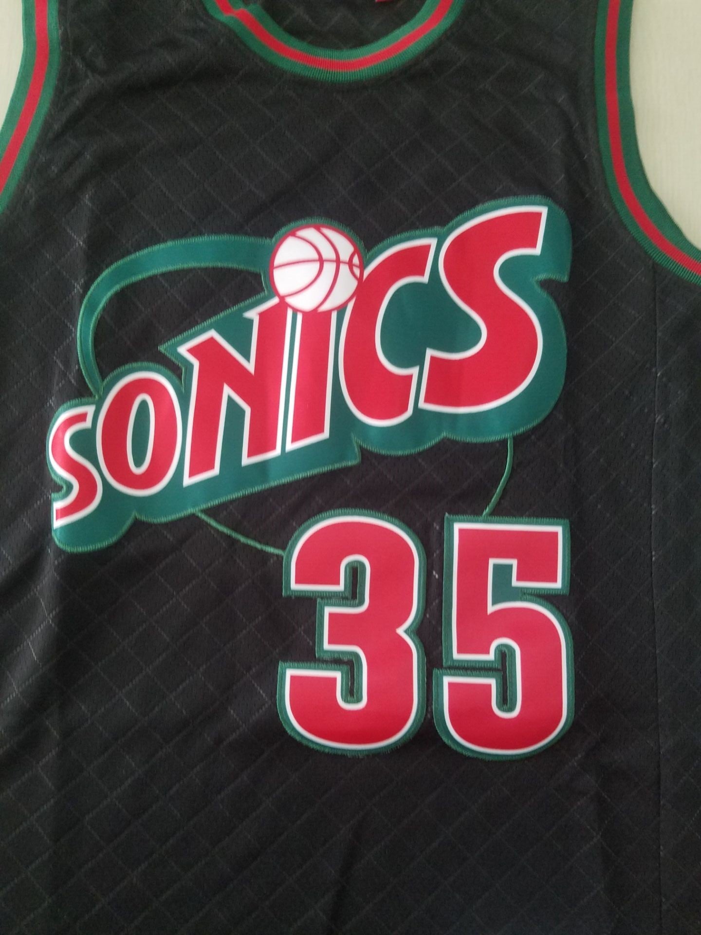 Men's Seattle SuperSonics Kevin Durant 2007-08 Black Hardwood Classics Swingman Jersey