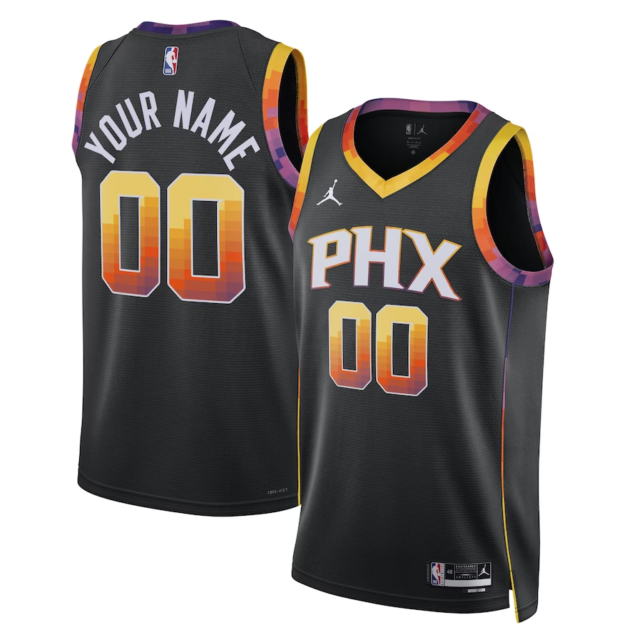 Men's Phoenix Suns Black 2022/23 Swingman Custom Jersey - Statement Edition