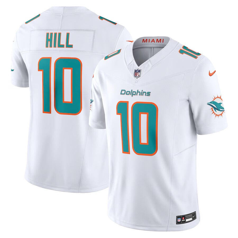 Men's Miami Dolphins Tyreek Hill #10 White Game Jersey