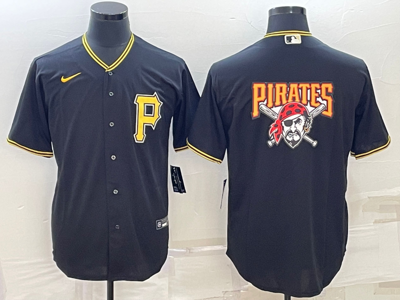 Men's Pittsburgh Pirates Black Replica Team Jersey