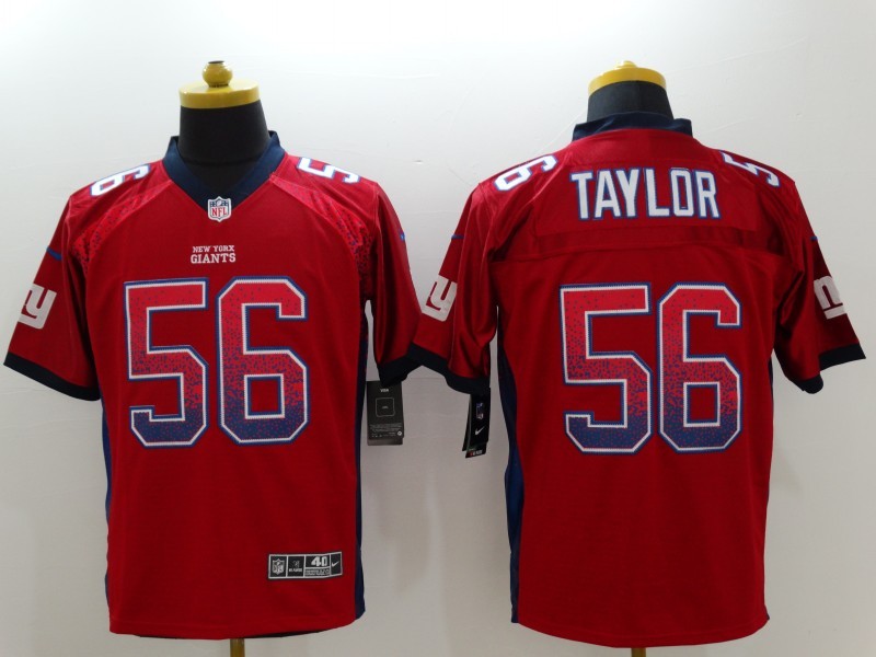 Men's New York Giants Lawrence Taylor #56 Red Game Jersey