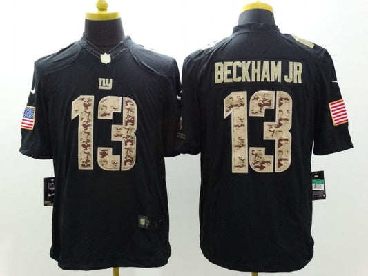 Men's New York Giants Odell Beckham Jr. #13 Black Authentic Game Jersey