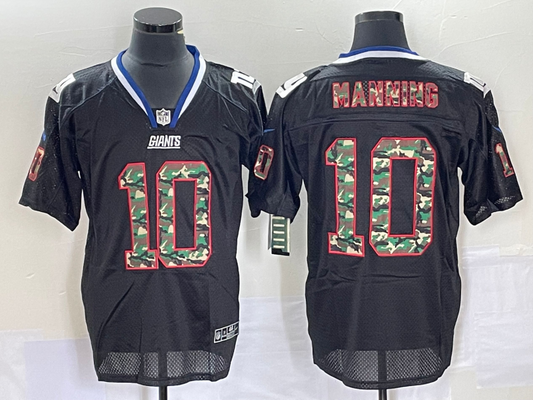 Men's New York Giants Eli Manning #10 Black Player Jersey