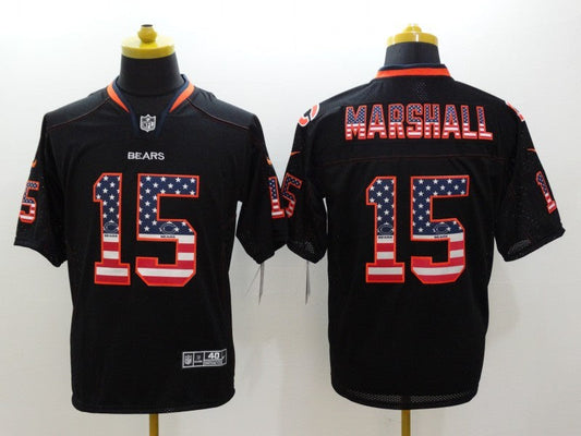 Men's Chicago Bears Brandon Marshall #15 Black Game Jersey