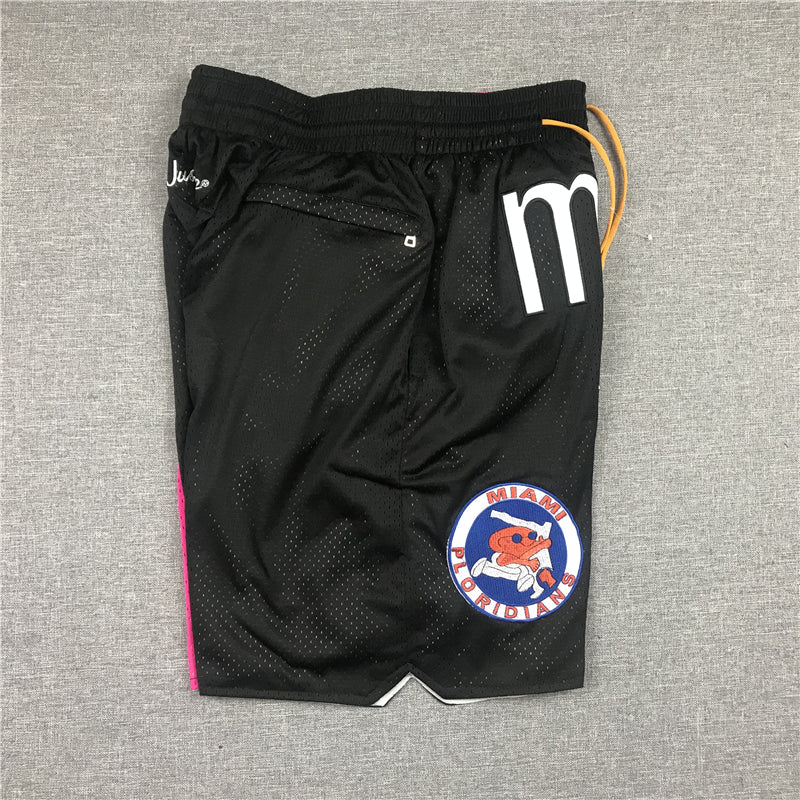 Men's Miami Heat Black 2005-06 Hardwood Classics Basketball Shorts