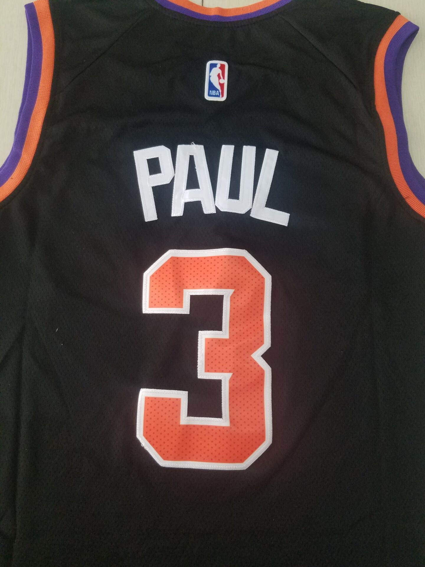 Men's Phoenix Suns Chris Paul #3 Black Fast Break Replica Jersey