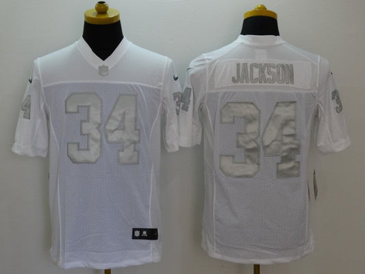 Men's Las Vegas Raiders Bo Jackson #34 White Game Player Jersey