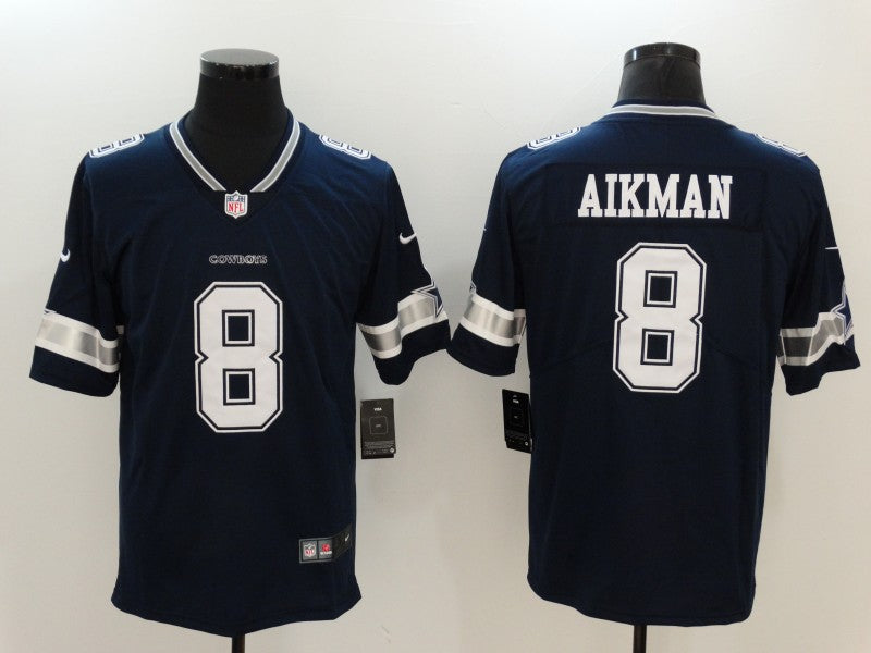 Men's Dallas Cowboys Troy Aikman #8 Navy Game Player Jersey