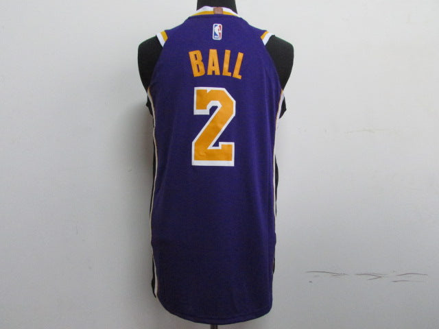 Men's Los Angeles Lakers Lonzo Ball #2 NBA Purple Jersey