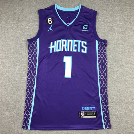 Men's Charlotte Hornets LaMelo Ball #1 Purple 2022/23 Swingman Jersey - Statement Edition