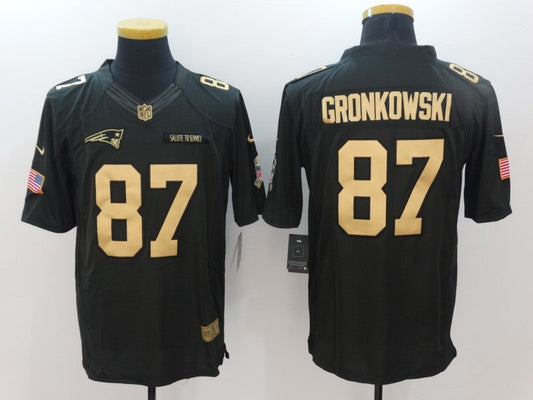 Men's New England Patriots Rob Gronkowski #87 Black Alternate Game Jersey